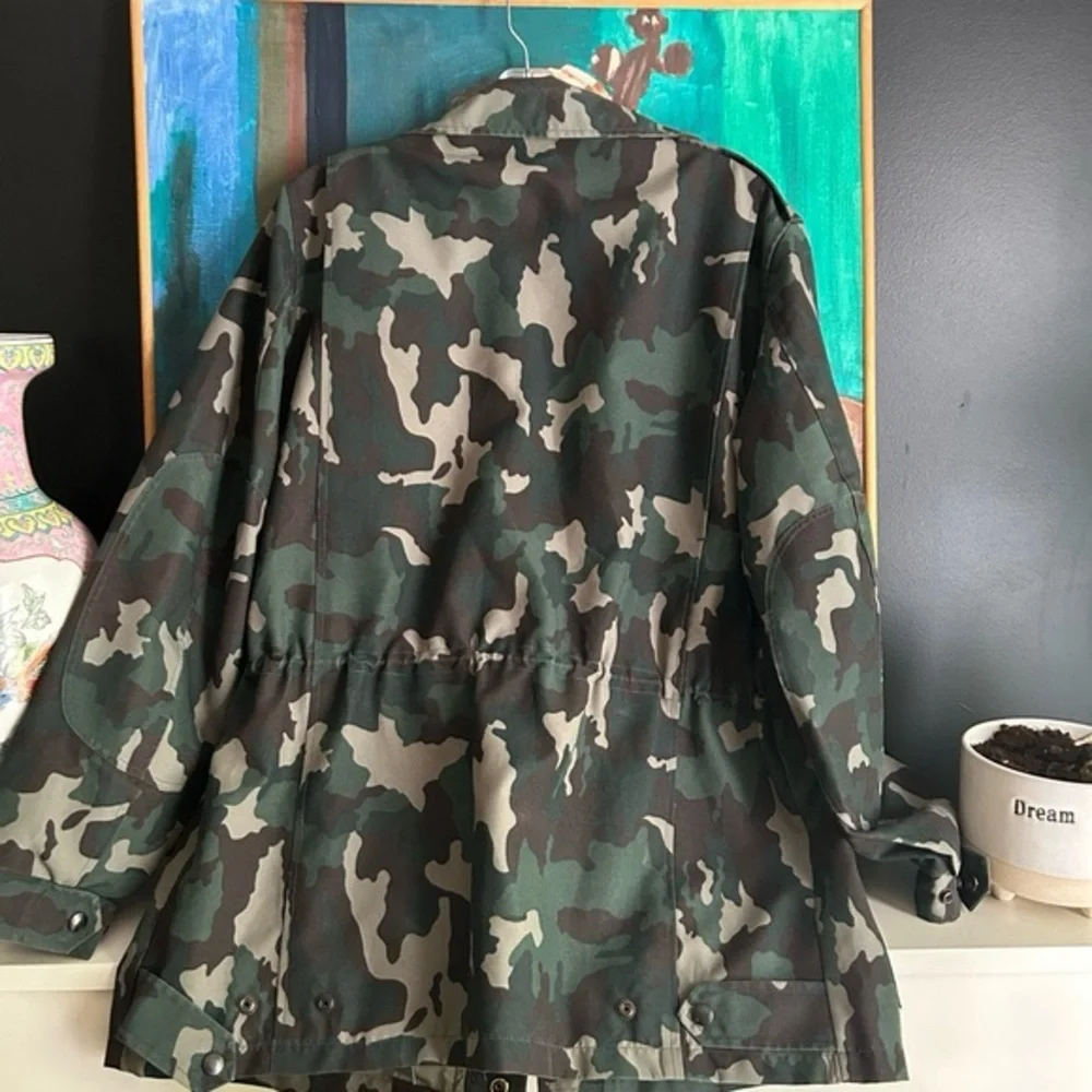 Vintage Camouflage Military Field Jacket 42R XL - Picture 9 of 16